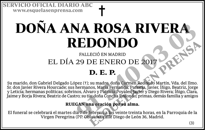 Ana Rosa Rivera Redondo